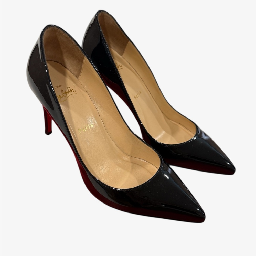 Gently worn Black Patent Leather Christian Louboutin Pumps size 38